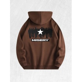 Misery Star Silhouette Hoodie 100% Cotton US Warehouse 7 ColorsColor: Brown, Size: L
