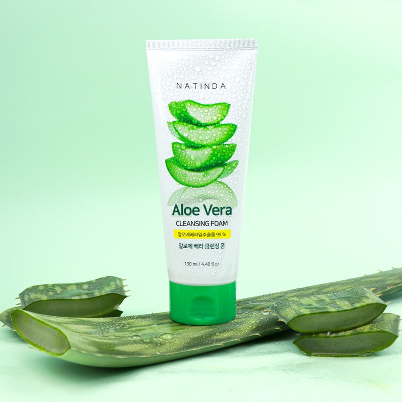 Natinda Aloe Vera Cleansing Foam 130ml Hypoallergenic deep cleansing moisturizing