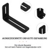 6 Pcs Adjustable Slotted L Brackets, Black L Shaped Bracket
