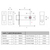 HANDLEZONE® Bathroom Toilet Door Deadbolt Lock - Satin Stainless Steel