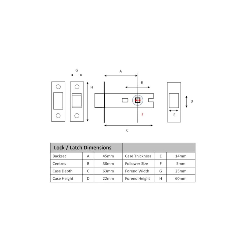 HANDLEZONE® Bathroom Toilet Door Deadbolt Lock - Satin Stainless Steel