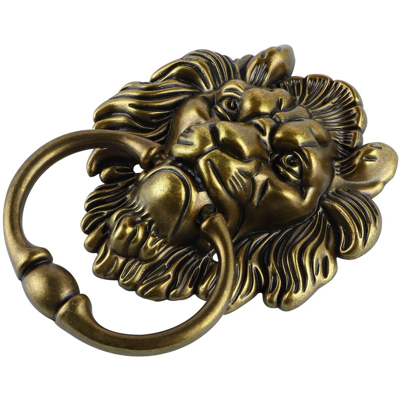 MOLIGOU Lion Head Door Knocker, 6 Inch Decorative Front Door