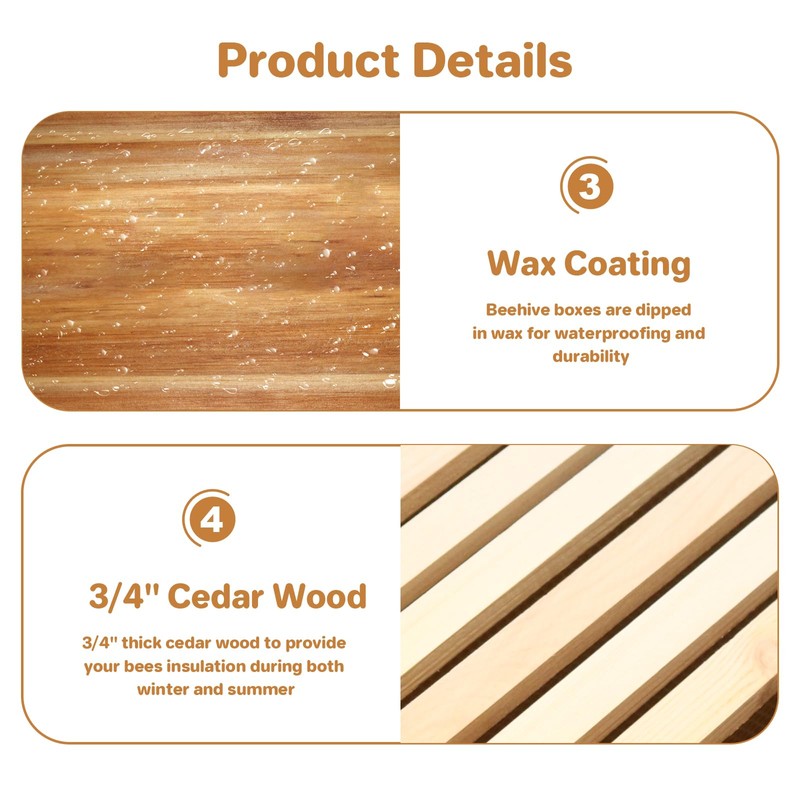 10 Frame Deep Brood Bee Hive Box, Langstoth Beehive Deep