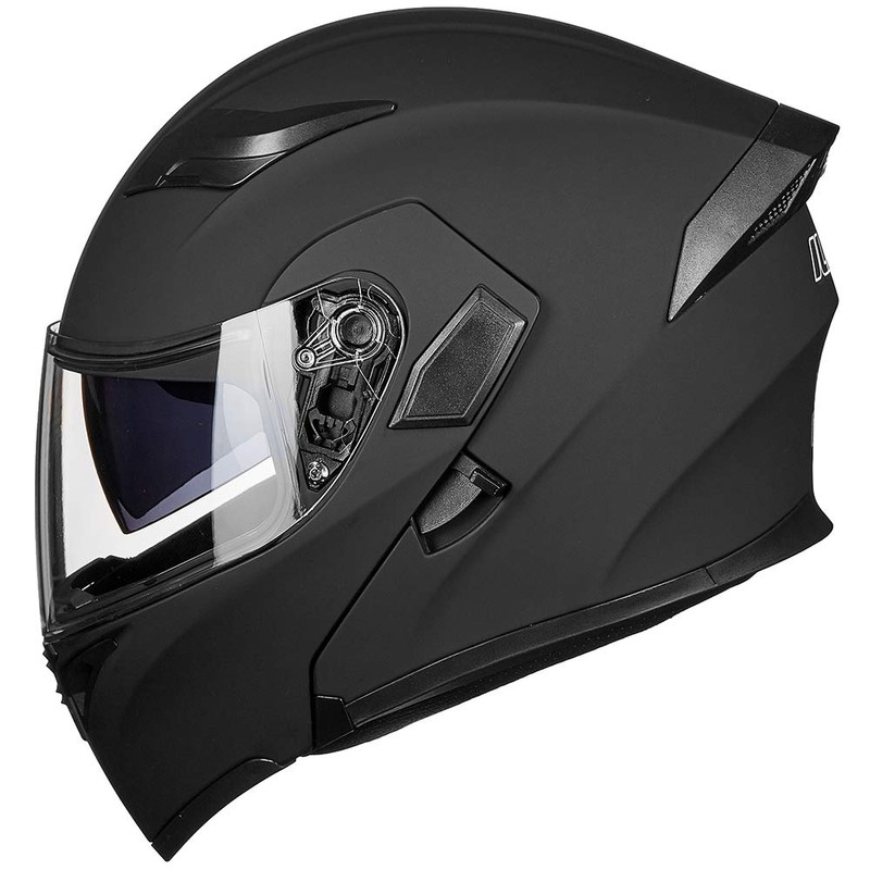 ILM Motorcycle Dual Visor Flip up Modular Full Face Helmet