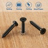 ANCHOREASE M4×50mm Wood Screw 100Pcs, Black Carbon Steel Self Tapping