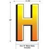 Letter H Yard Sign With Metal Stakes