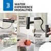 WEWE Waterfall Kitchen Faucet with Pull Down Sprayer, Black Kitchen