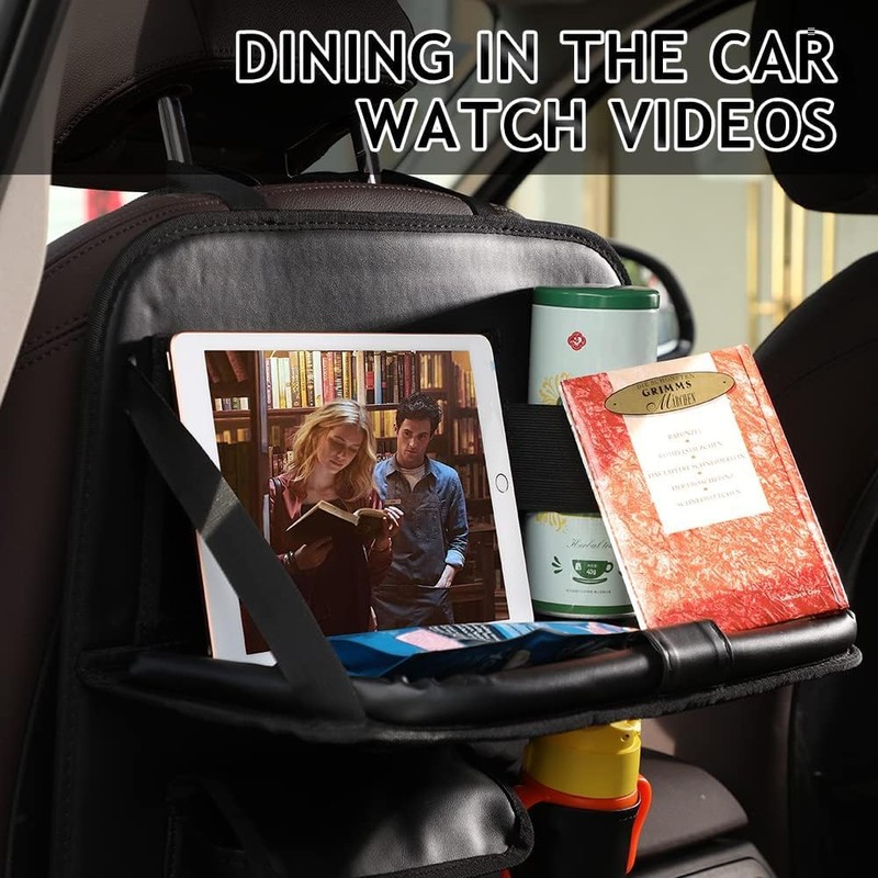 2PACK Leather Car Backseat Organizer with Tablet Holder - 9