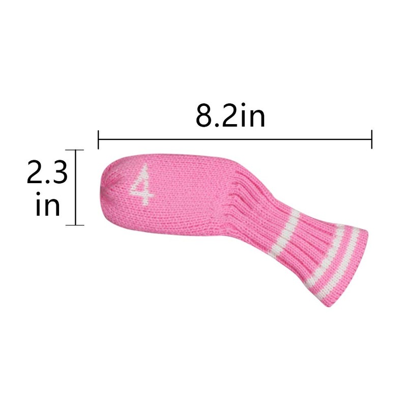 10 Pcs Pink Golf Iron Covers Cuteness Knitted Socks Shape