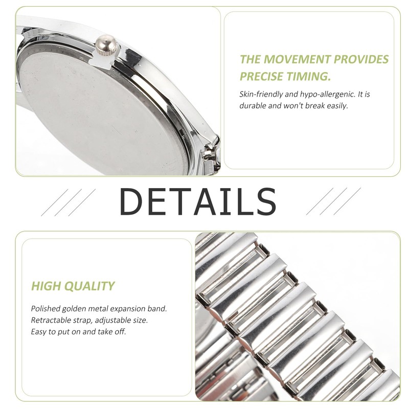 COLLBATH Elderly Casual Digital Watch Stretch Band Light Comfortable for