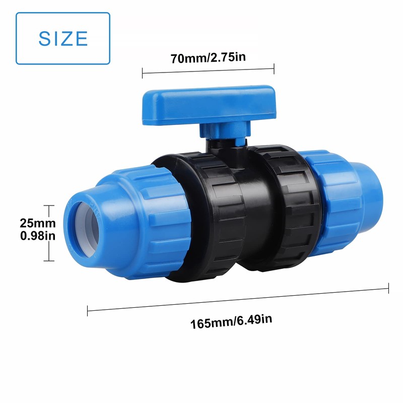 SWAWIS Ball Valve for PE Pipe Plastic Ball Valve PP