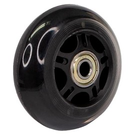 PRIOstahl Replacement Wheels Furniture Castors Transparent Transport Wheels x 1 Wheel Diameter 75 mm for Suitcases Cabinets Chairs and Much More High Load Without Trace Robust Solid Rubber