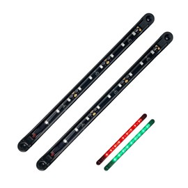 SMIXCTEK LED Boat Navigation Lights - Dual-Color Red/Green Marine Bow Lights Waterproof for Pontoon, Yacht, Kayak & Small Boats