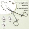Longbeauty Stainless Steel Piercing Pliers Tool 3 mm 4 mm