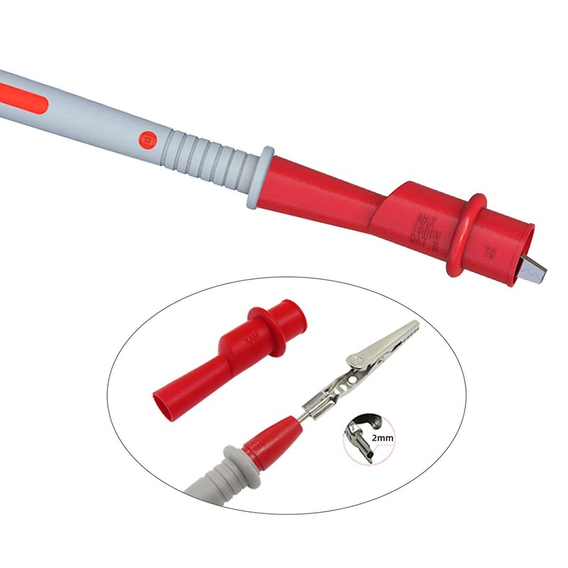 Greluma 6 Piece Clip-on Alligator Clips for Multimeter Test Lead