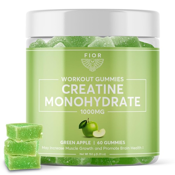 FIOR FIOR Creatine Gummy - Best Creatine Monohydrate Chewable, 60