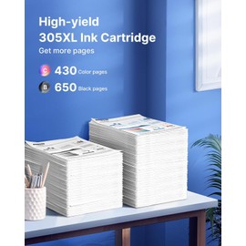 305 XL Printer Cartridges Compatible with HP 305 Printer Cartridges 305XL 305 XL Multipack for HP Deskjet 2700 Cartridges 4220e 2720e 2710e 2710 2720 2722 4100 4110 4120 Envy 6020e 6032 e 6032 (2 Pack