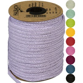 Halbach Seidenbänder Premium Paper Knitting Tube, Width: 4 mm, Length: 30 m, Tube Yarn, Fillable and Tear-Resistant, Paper Yarn for Name Badges Children's Room or Crafts, Colour: Lavender