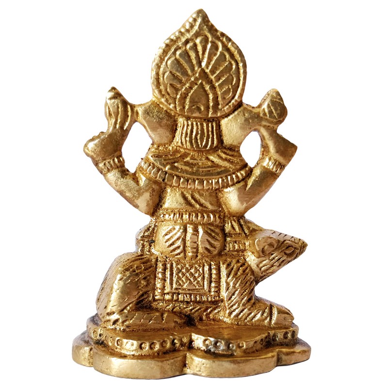 GURU JEE Brass Idol for Puja Room Decoration Lord Ganesha