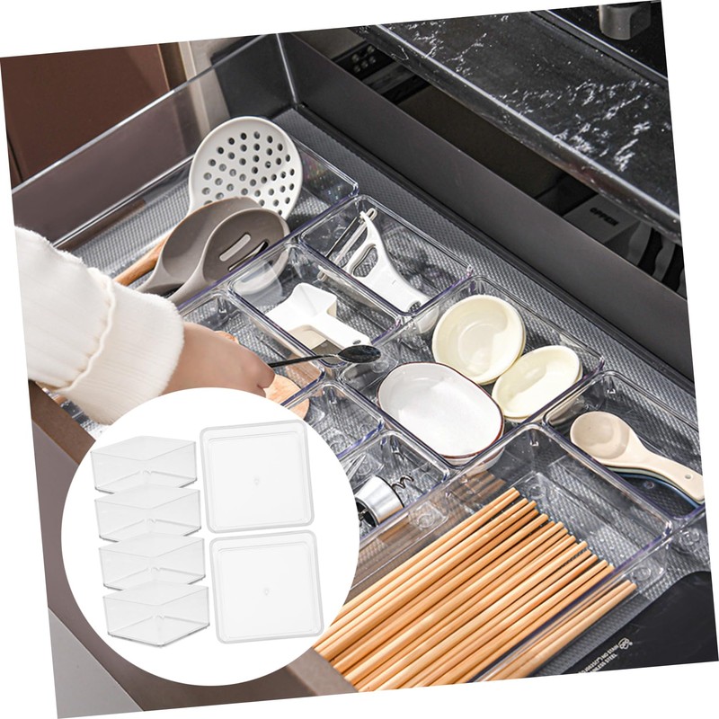 OATIPHO 6 Pack Plastic Drawer Organizers Sturdy Vanity Organizer Trays