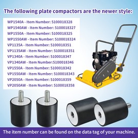 4 Pack New Upgrade Tamper Rubber Shock Mount Compatible with Wacker Neuson Plate Compactor Rammer WP1540 WP1550 VP1135 VP1340 VP1550 VP2050, Vibration Isolators/Shock Absorber 5100016316
