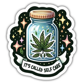 Weed Stickers Weed Decals It's Called Self Care Vinyl Stickers, Weather-Resistant Sticker for Water Bottles Laptop Window Car Size 5"