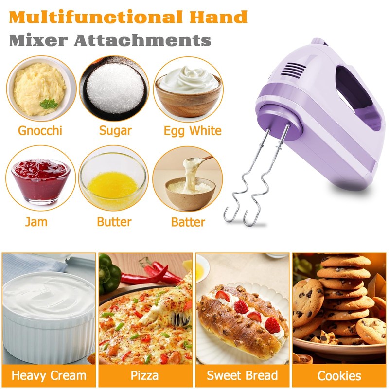Maxqzin Dough Hooks for Hand Mixer Hand Mixer Dough Hooks