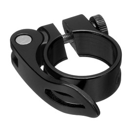 sourcing map Bike Seat Post Clamp 31.8mm Bicycle Clamp Aluminum Alloy Quick Release Seat Post Collar for Diameter 27.2 to 28.6mm Bicycle Mountain Road Bike Tube, Black