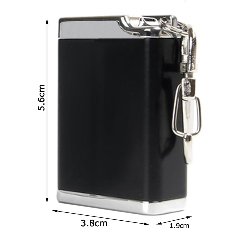 Samcos Portable Ashtray Full Black Portable Keychain with Carabiner Ashtray