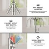 FORIOUS Kitchen Faucet with Soap Dispenser, Modern Brushed Nickel, Single