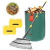 Rake for Leaves - 25 Tines Heavy Duty Metal Rake