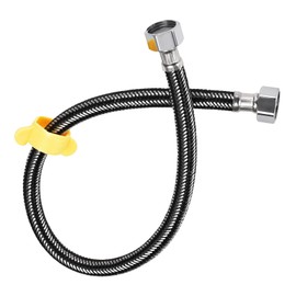 METALLIXITY Faucet Supply Line Connector (800mm/31), 304 Stainless Steel G1/2 Female to G1/2 Female Water Supply Hose Connector - for Kitchen Bathroom, Black