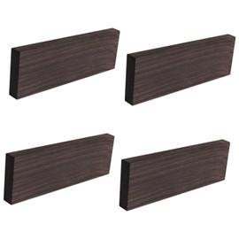 ａ aternee 4Pcs Ebony Lumber Ebony Blank for Crafts Smooth Surface Instruments DIY Lumber Fades Resistant Bridges Nut Saddles Wood Blank