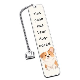 Corgi Dog Bookmark, Dog Themed Gifts for Dog Lover, Book Marks for Reading Women Back to School Supplies for Teen Boys Girls, Bookish Gifts for Birthday Christmas Stocking Stuffers, Cute Bookworm Gift