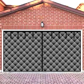 Garage Door Screen for Winter, Sunmoxia Magnetic Thermal Insulated Door Curtain, Upgraded Oxford Cloth Filled with Thicken Polyester Fiberfill, Waterproof, Windproof Insulation Cover Blanket(16 * 7Ft)