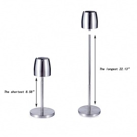 ROIMOE Stainless Steel Ashtrays with Lid Adjustable Floor Standing Home Ashtrays Indoor/Outdoor Windproof/Rainproof Smokeless Covered Ashtrays Suitable for Patio, Home & Office Decoration (Adjustable)