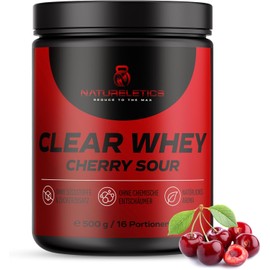 Natureletics Clear Whey, Cherry Sour, No Chemical Defoamer, No Sweeteners, No Artificial Flavours, 500 g, 16 Servings