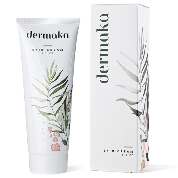 Dermaka All Natural Face Cream for Uneven Skin Tones - Plant-Based with Vitamin A and Arnica Montana, 4 oz.- Moisturizing Lotion for Varicose Veins and Post Surgical Scar Treatment (4oz)