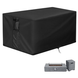 Velfree Fire Pit Cover Rectangle,56 Inch Rectangular Firepit Covers,Waterproof Gas Fire Pit Table Cover - 56 x 27 x 15 Inch