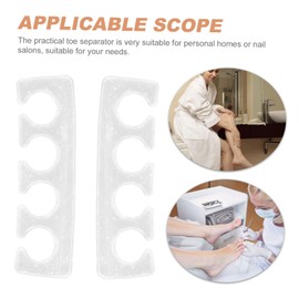 Baluue 2pcs Creative Toe Separators for Women Soft Pedicure Dividers Transparent Nail Art Tools for Foot Care Prevent Rubbing and Maintain Proper Alignment