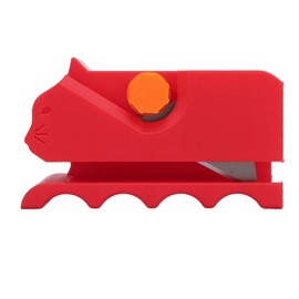 Cardboard Cutter for Cat Scratchers, 3D Printed Kitten Shaped Cutter DIY Cat Scratching Cardboard Strip Tool, Cutting Machine for Lovers (Red 70T)