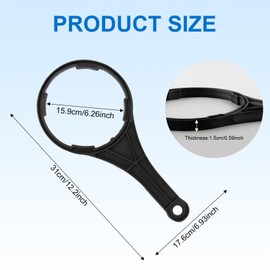 Heavy-Duty Water Filter Wrench for Big Blue 4.5" x 10"/20" Filter Housings – 6.26" Inner Diameter Durable Plastic Opener Tool for Whole House Water Filtration Systems