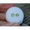 pinnaclediamonds Peridot Round Loose Faceted Natural Gem Pair 5mm each
