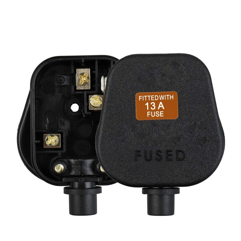 HUAREW 2 x 13A Fused Mains Plug with Cable Handle