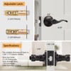 Probrico Keyed Alike Bronze Door Handle, Oil Rubbed Bronze Wave