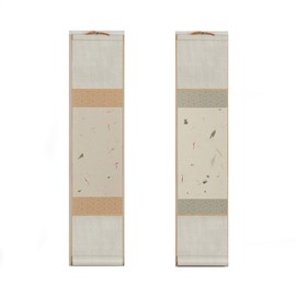 Mini Blank Trumpet Scroll Chinese Style Portable Hand-Rolled Vintage Rice Paper Scroll Antique Calligraphy Mounting Scroll Office Home Decoration