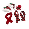 Christmas Wine Bottle Knit Hat Scarf Set Small Nylon Cotton