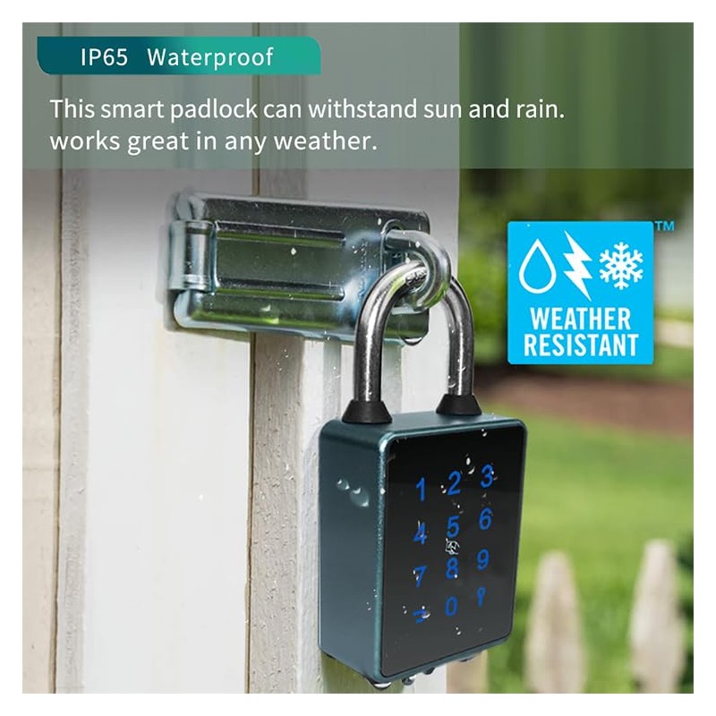 Fahgaer TTLock Password Bluetooth Padlock Touch Screen RFID IC Card