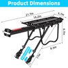 Rear Bike Rack, Adjustable Bike Cargo Rack with Quick Release,