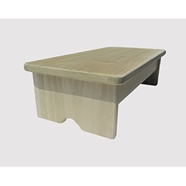 KR Ideas Compact Bedside Foot Stool 6" Tall Unfinished (Made in The USA)